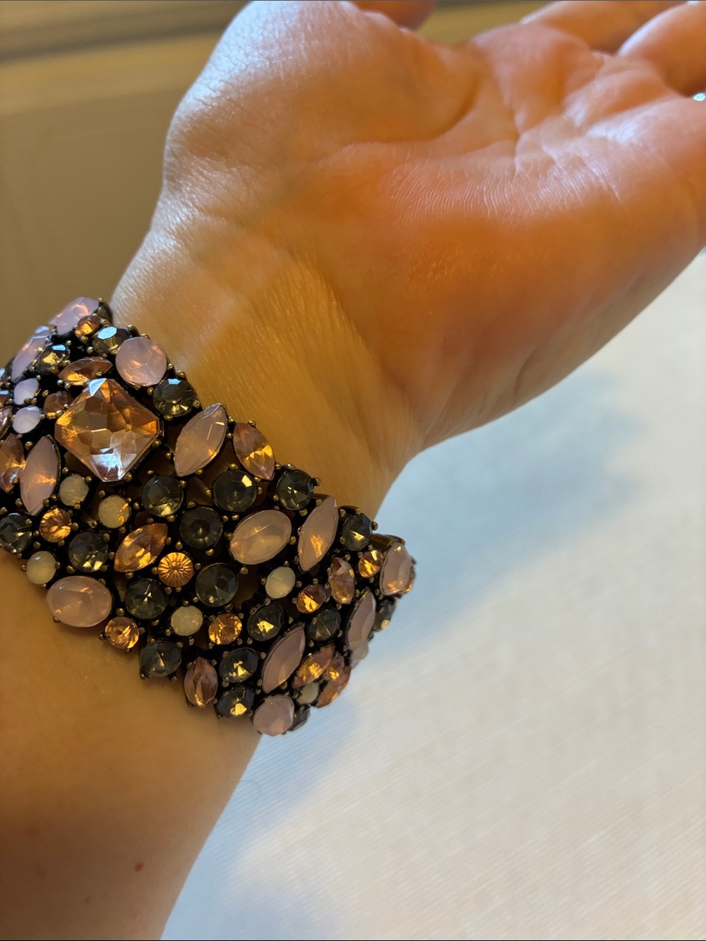 Chloe + Isabel Lavender and Gunmetal Stretch Bracelet - Picture 5 of 12